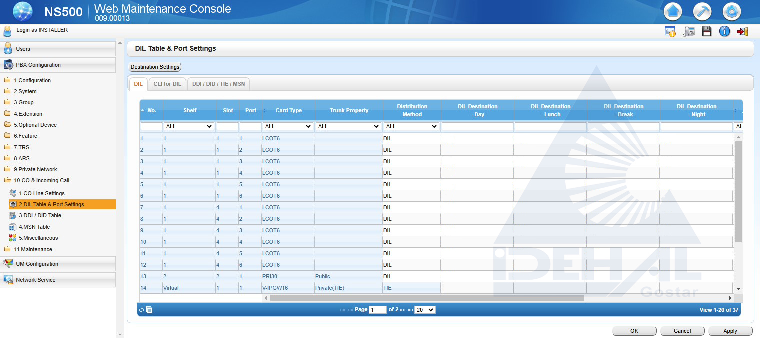 تنظیم دیزا سانترال ns500