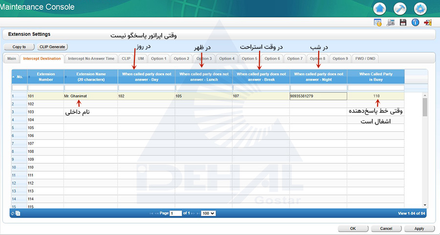 نحوه تغییر مسیر تماس‌ها در NS500